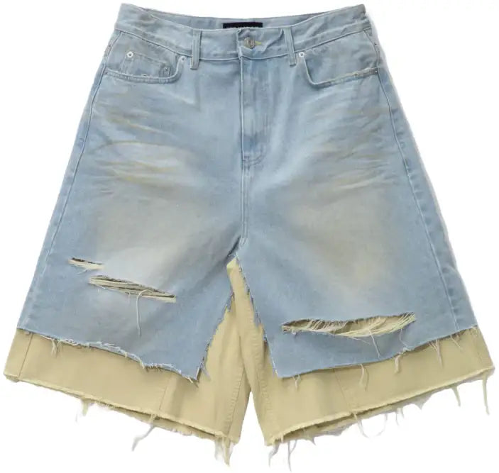 Project G/R 'Layered Skirt Denim' Carpenter Shorts