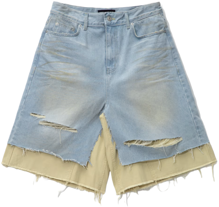 Project G/R 'Layered Skirt Denim' Carpenter Shorts