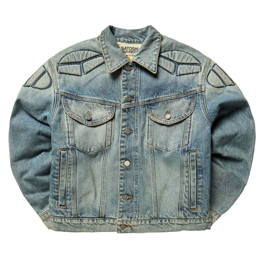 Satoshi Nakamoto Denim Moto Jacket