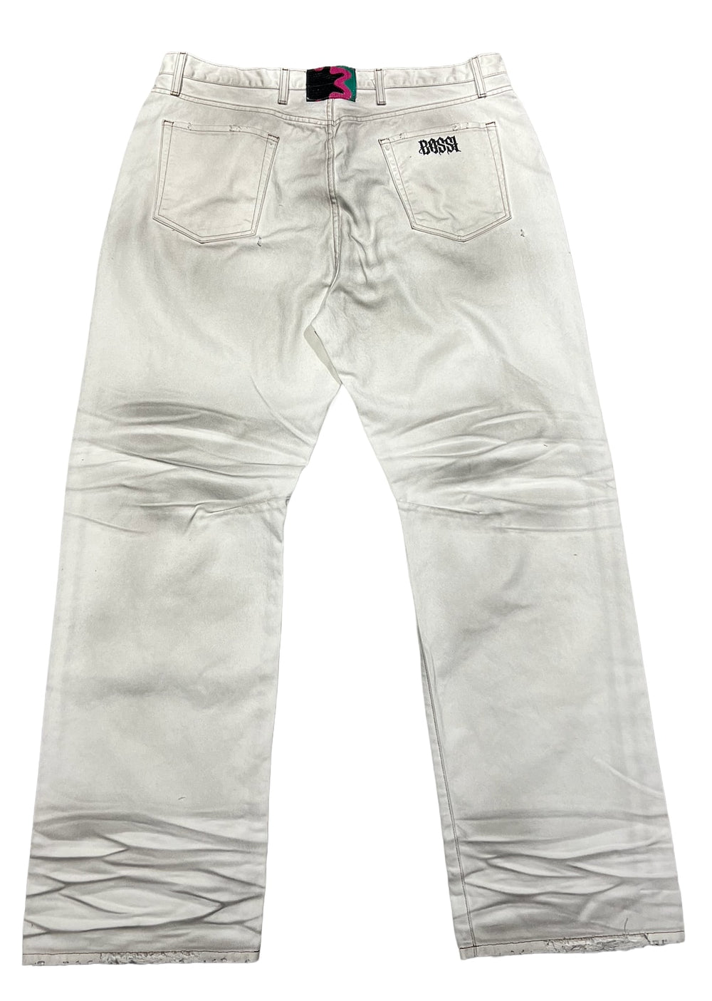 Bossi 'Road Wash' White Jeans
