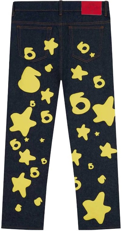 Sp5der Beluga 'Blue/Yellow' Indigo Denim