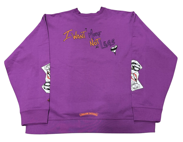 Chrome Hearts Matty Boy 'More Not Less' Purple Crewneck