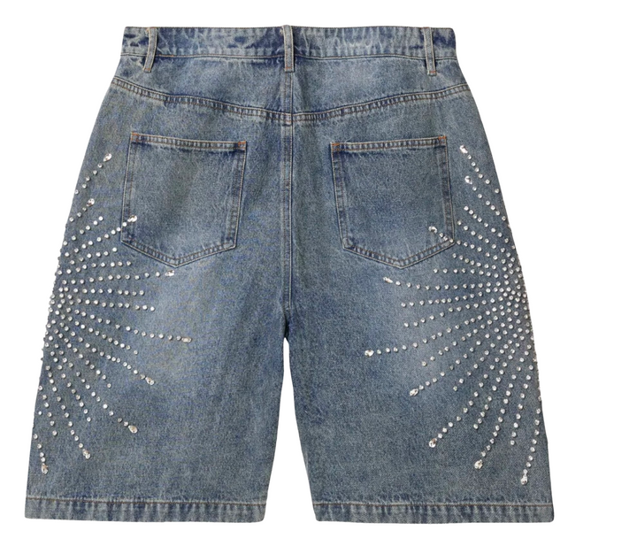 Vale 'Cluster' Blue Jort Shorts