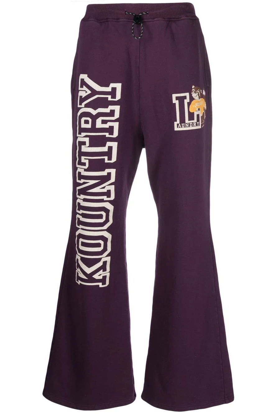 Kapital 'Fleece' Flare Purple Sweats