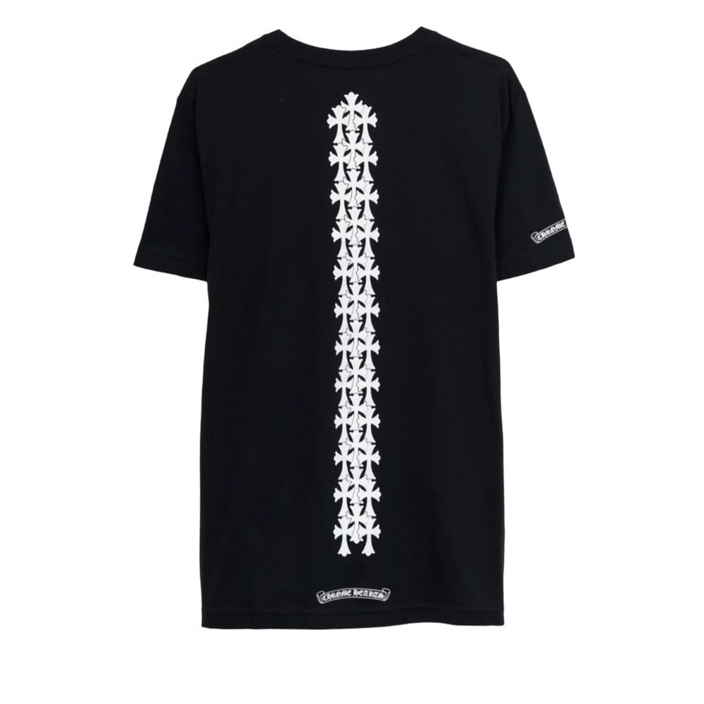 Chrome Hearts  'Black' Cemetery Cross Tire Tracks Black Pocket Tee