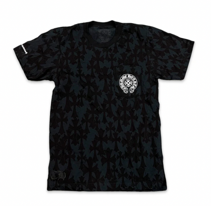 Chrome Hearts All Over 'Cemetery Print' Black Tee