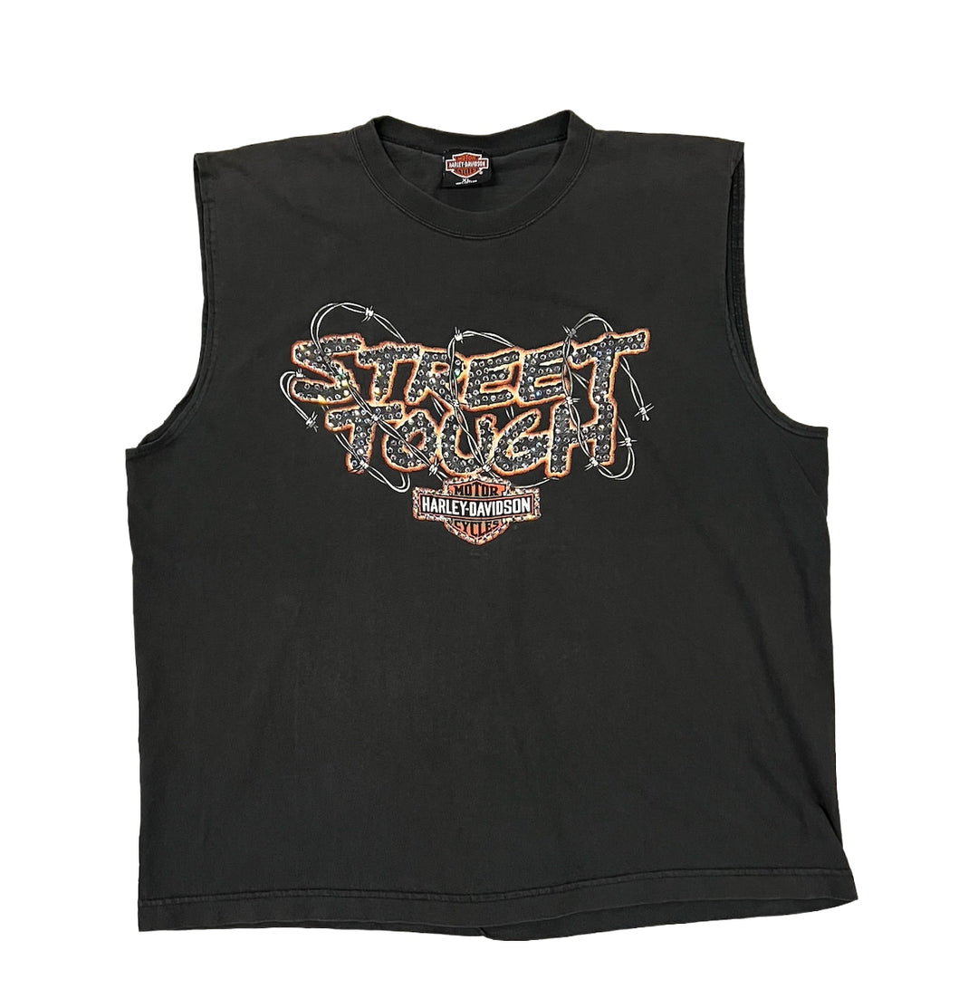 Harley Davidson 'Street Tough' Rhinestone Vintage Cutoff