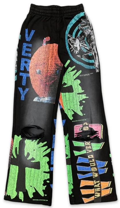 Vertabrae Montage Black Sweatpants