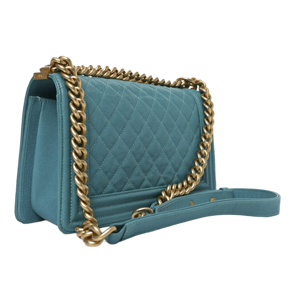 Chanel 'Turquoise' Boy Flap Medium Bag