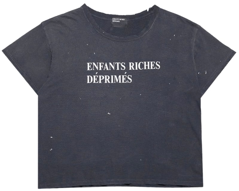 Enfants Riches Déprimés 'Damaged Black' Classic Logo Tee