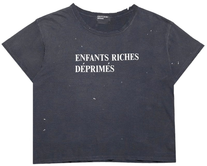 Enfants Riches Déprimés 'Damaged Black' Classic Logo Tee