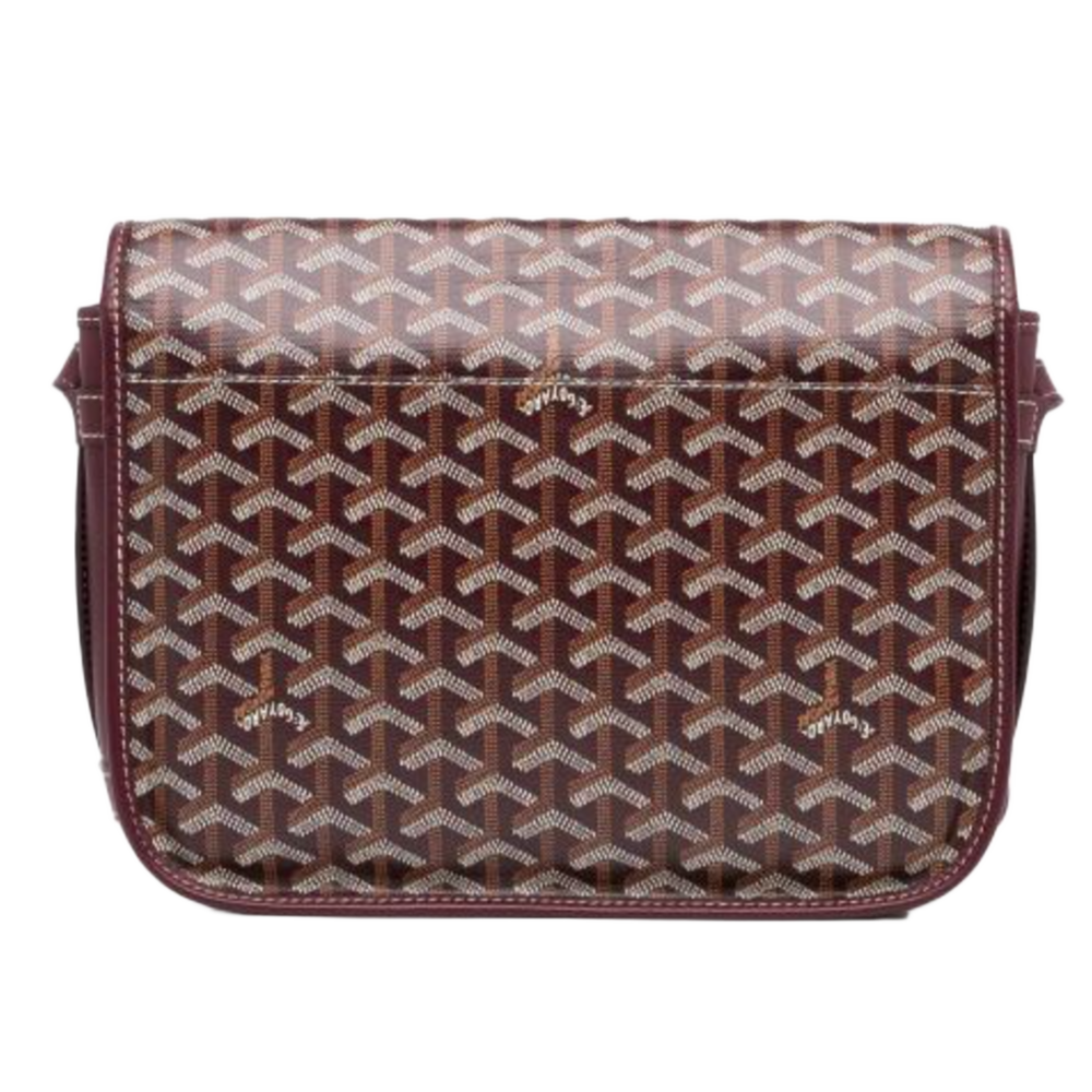 Goyard 'Burgundy Double Strap' Belvedere MM Bag