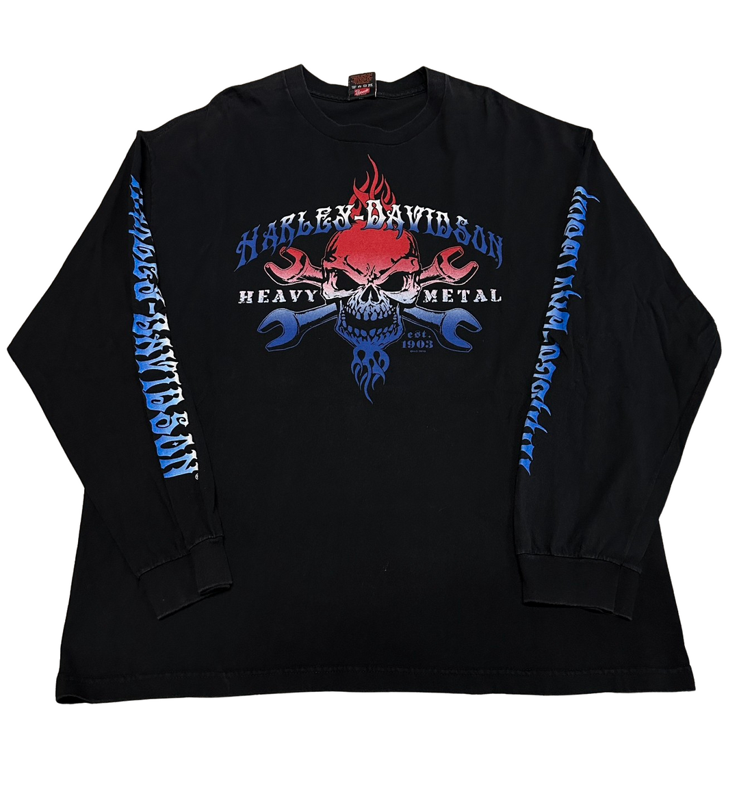 Harley Davidson 'Heavy Metal' Black Vintage Longsleeve