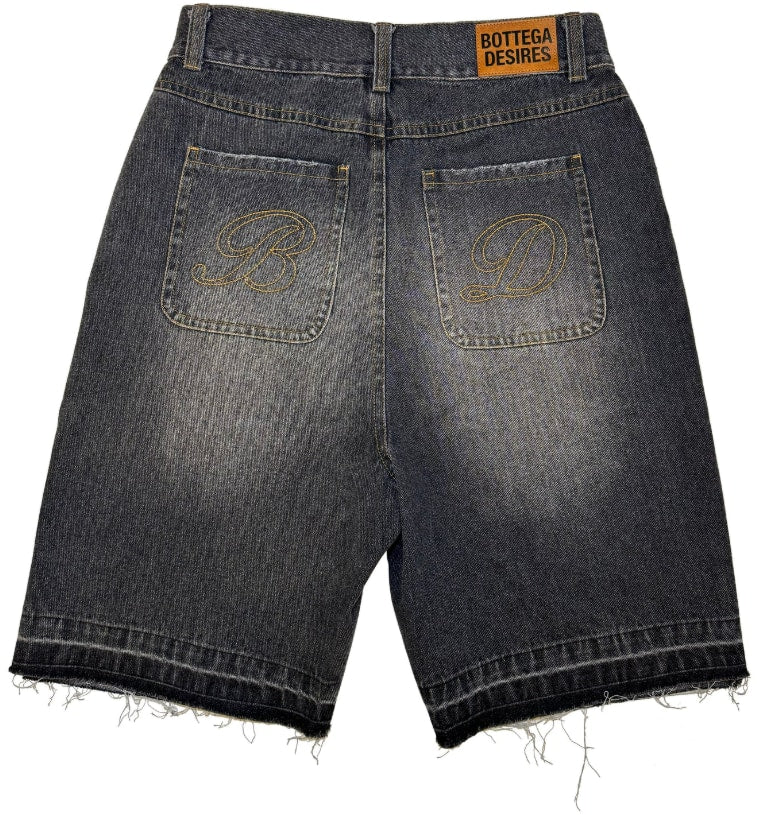 Bottega Desires 'Black' Denim Shorts