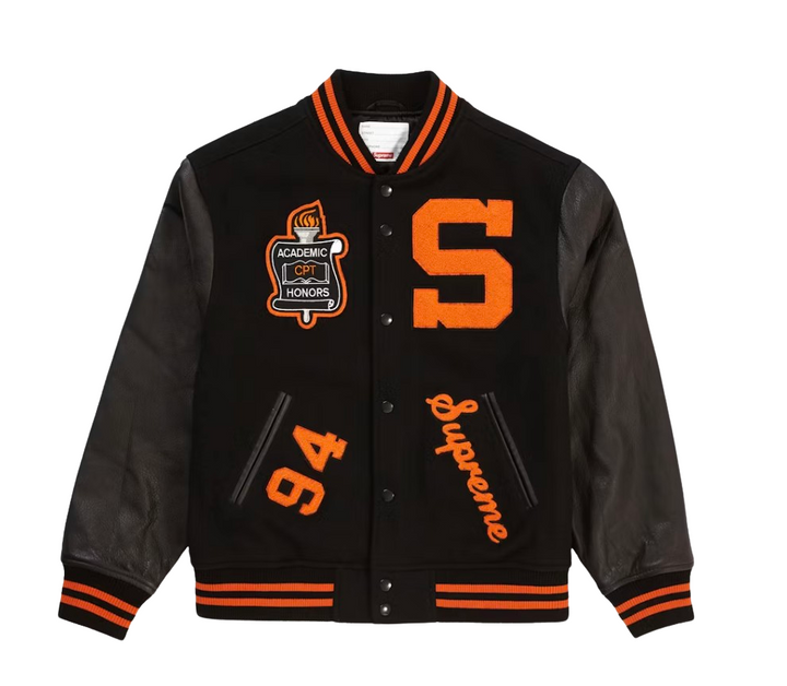 Supreme Team Varsity Jacket Black