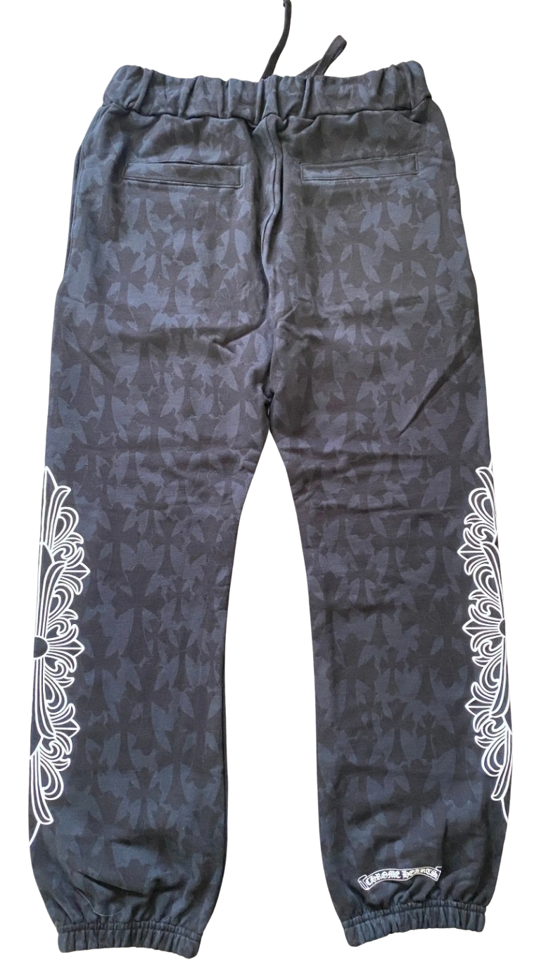 Chrome Hearts All Over 'Cemetery Print' Black Sweatpants