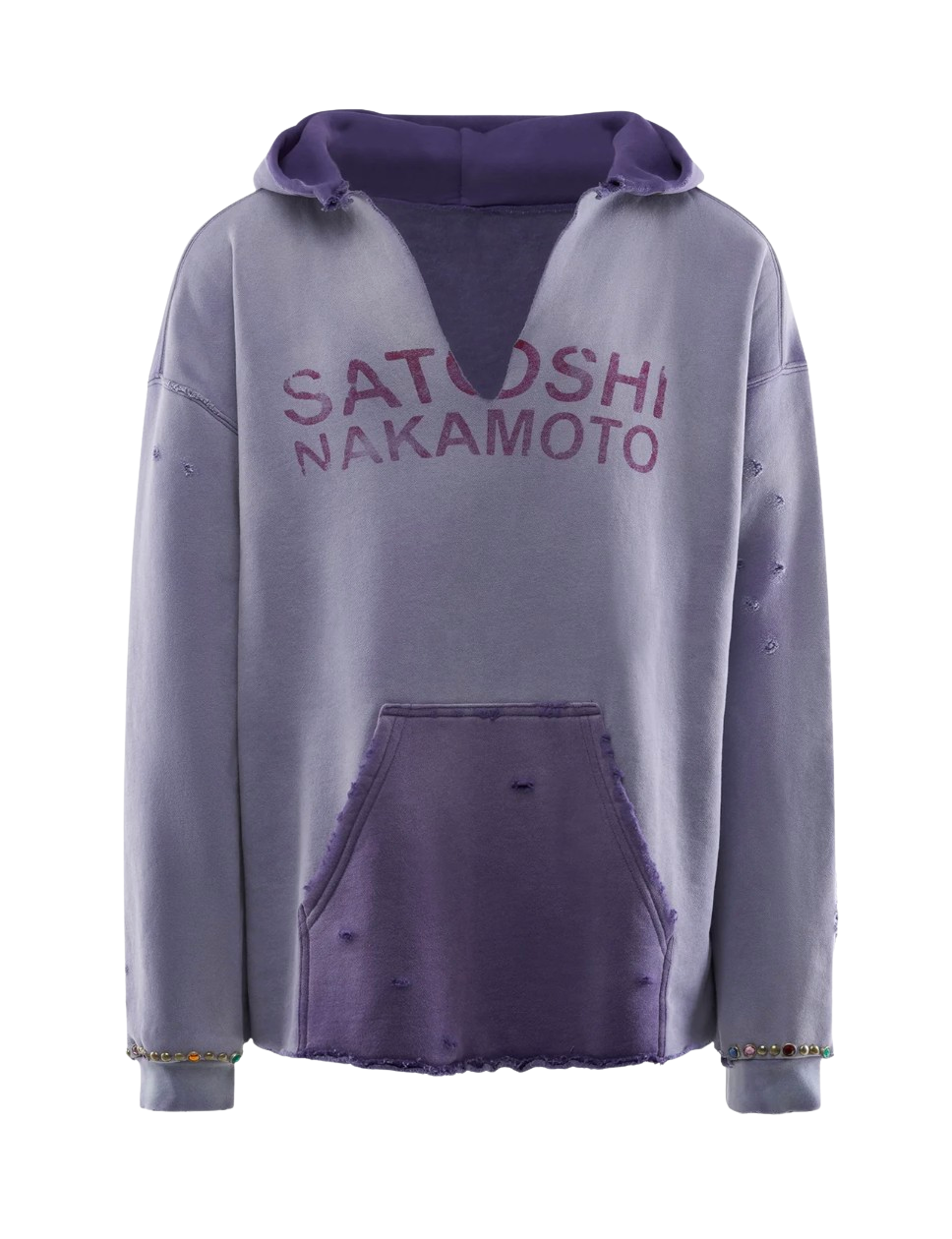 Satoshi Nakamoto 'Destructo' Purple Hoodie