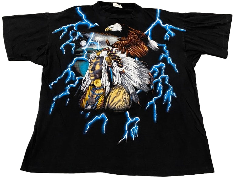 American Thunder 'Blue Lightning' Vintage Tee