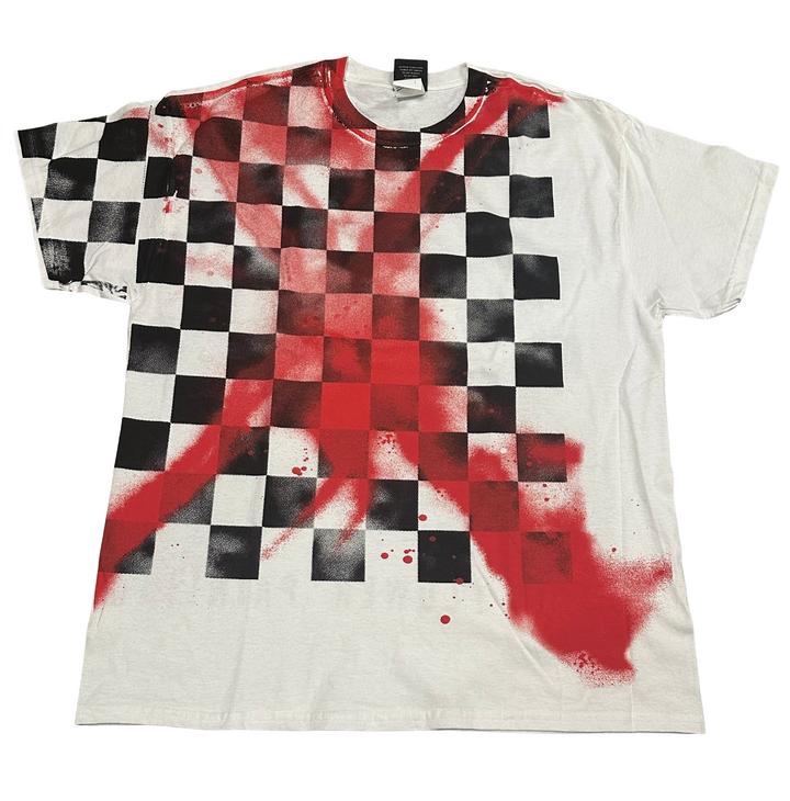 Saint Michael 'Flower Painting' Checkered White Tee