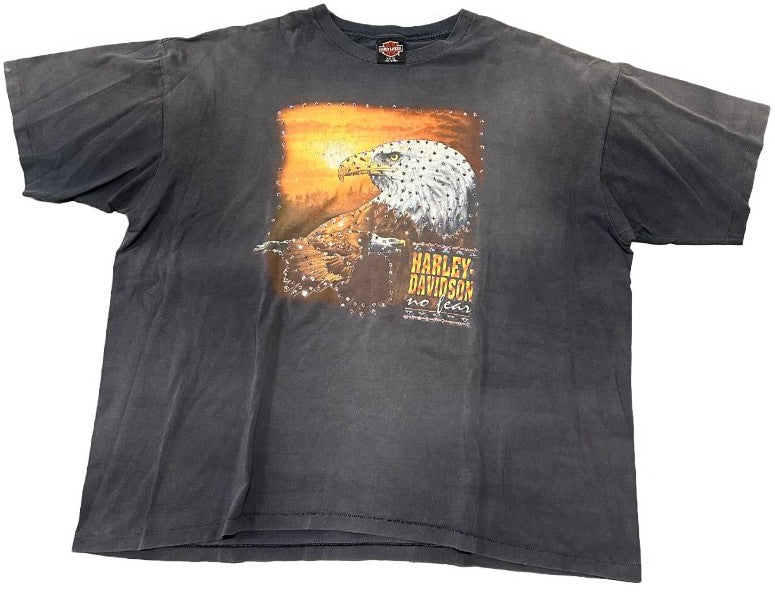 Harley Davidson 'Schoch No Fear' Rhinestone Vintage Tee