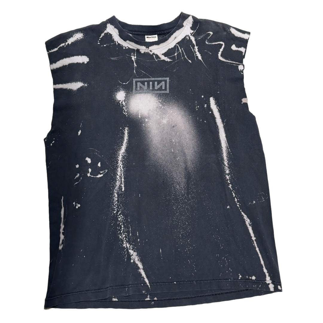 Nine Inch Nails 'Tie Dye'  Vintage Black Cutoff 