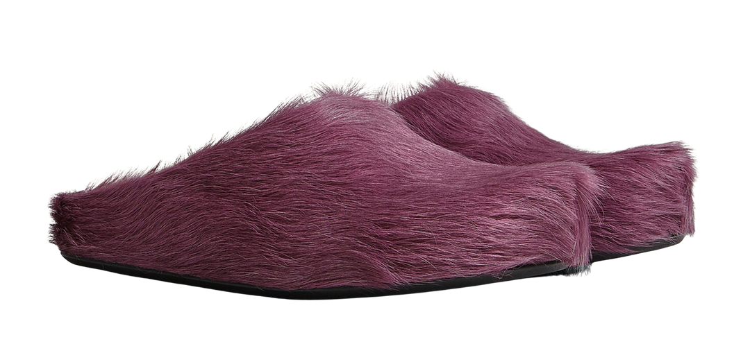 Marni 'Prune Violet' Sabot Slippers
