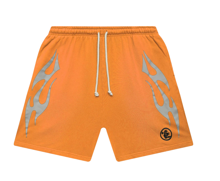 Hellstar 'Orange Grey' Flame Shorts