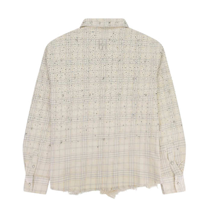 Birth Of Royal Child 'Beige' Pearl And Diamond Button-Down Shirt