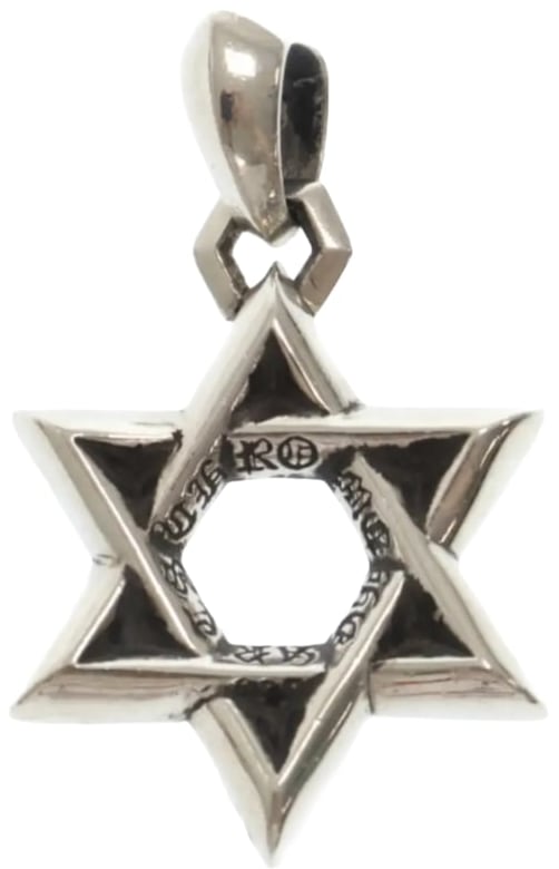 Chrome Hearts 'Star of David' Diamond Silver Pendant