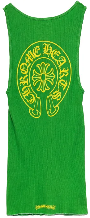 Chrome Hearts 'Horseshoe' Green/Yellow Tank Top