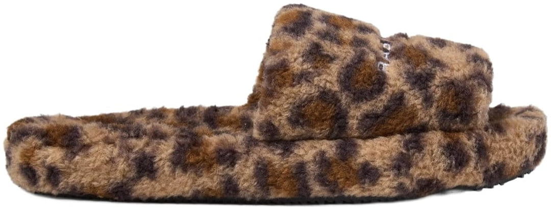 Gold+Vintage Gallery Raspberry Hills 'Cheetah' Fur Slides