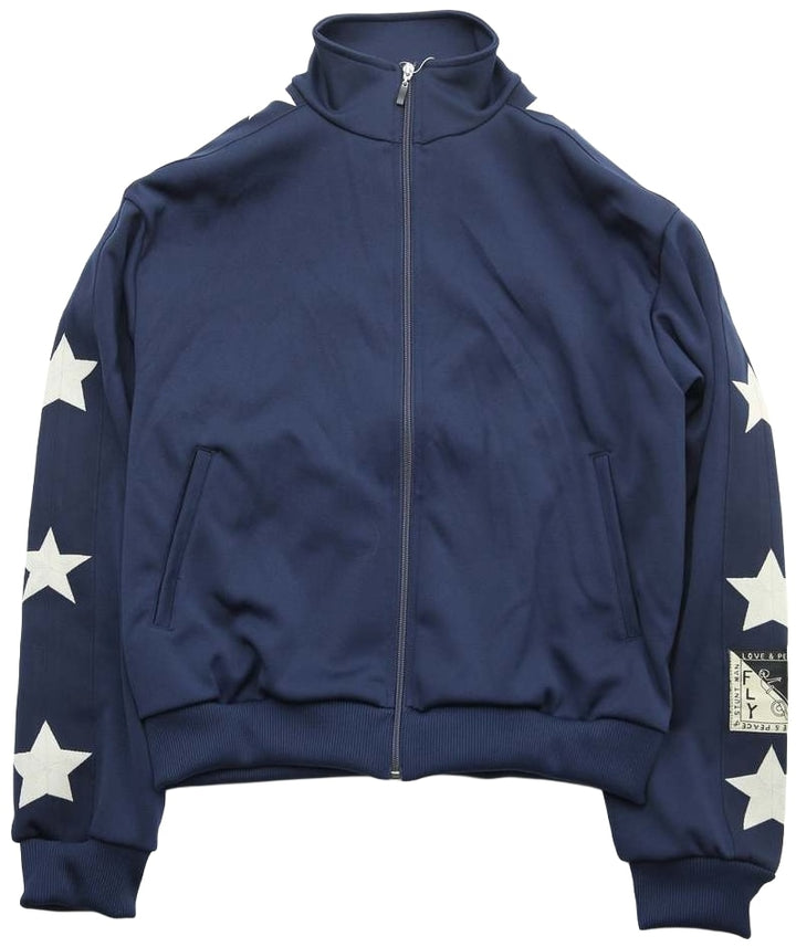 Kapital 'Navy' Smooth Jersey Stars Track Jacket