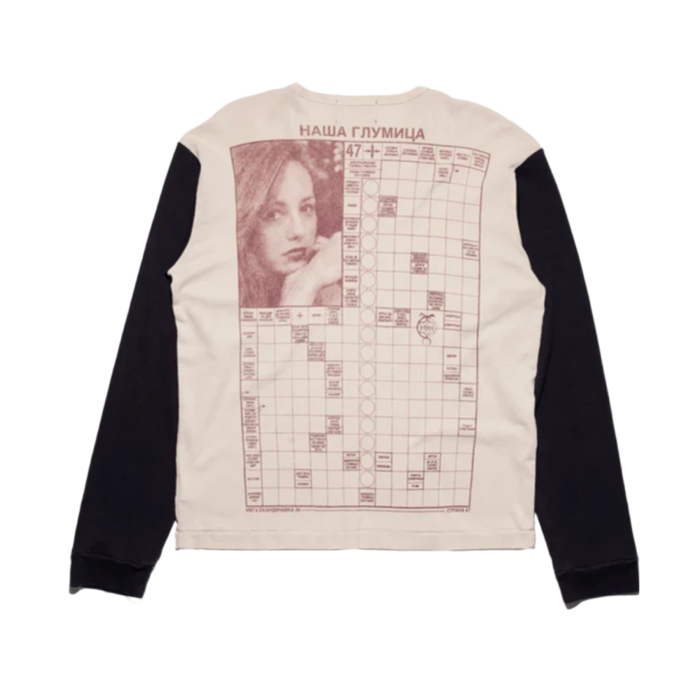 Enfants Riches Deprimes 'Cream' Crossword Puzzle Longsleeve Tee