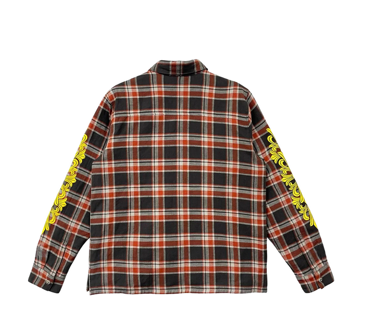 Chrome Hearts 'Yellow Cross Logo' Plaid Quilted Flannel