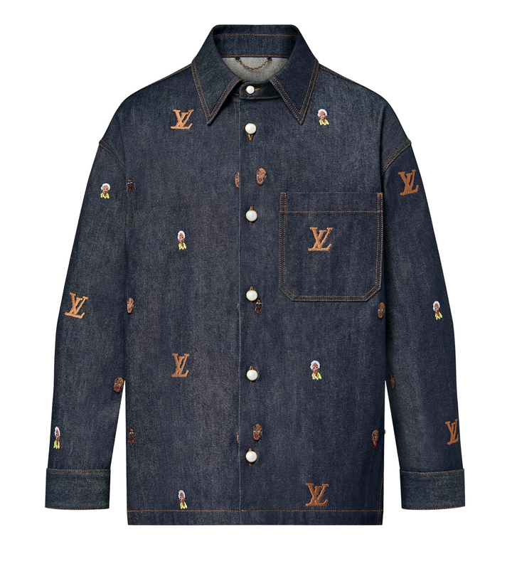 Louis Vuitton 'Henry Taylor' Denim Button Overshirt