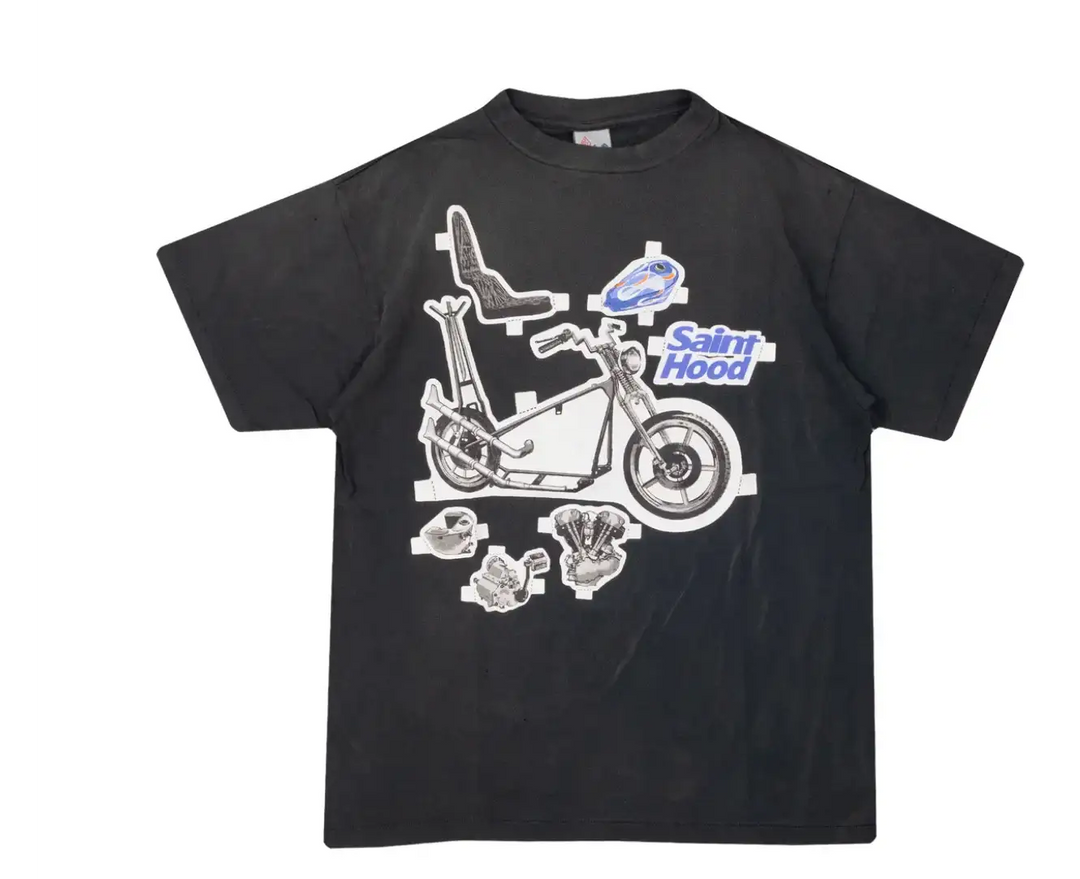 存在感絶大【Saint Mxxxxxx】X NEIGHBORHOOD Bike T-Shirt Saint Michael x Neighborhood 'Bike' Tee – Showroom LA