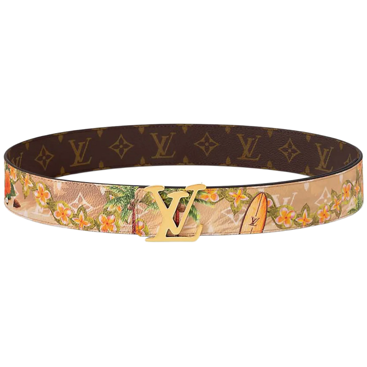 Louis Vuitton 'Sand' LV Tag 40mm Reversible Belt