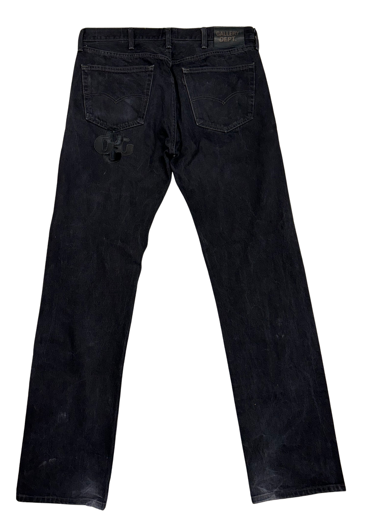 Gallery Dept 'Black G Patches' Straight Leg Jeans