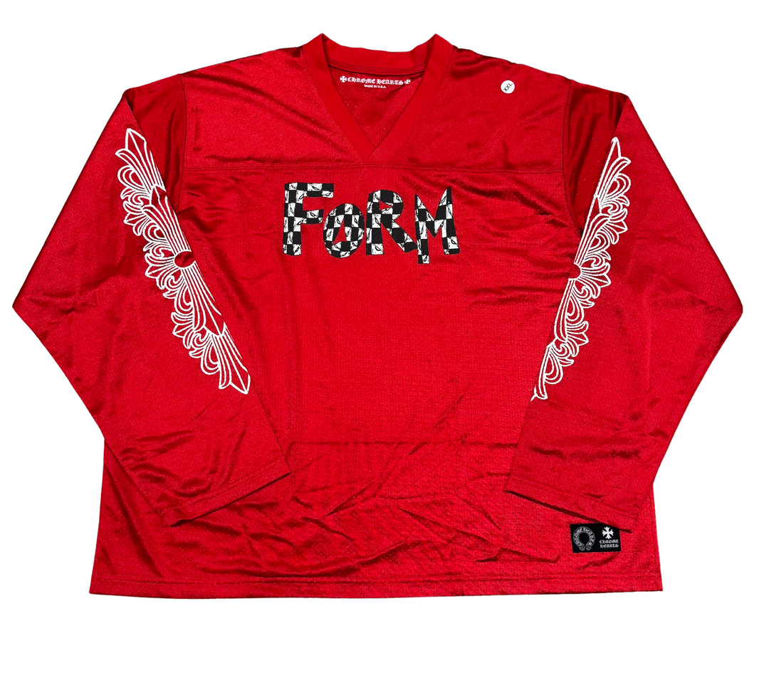 Chrome Hearts Matty Boy '99 Form' Red Mesh Longsleeve Jersey