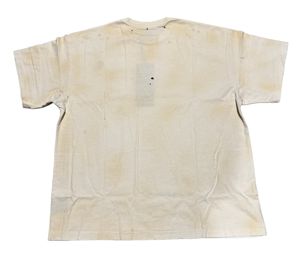 Satoshi Nakamoto 'Dirty White' Logo Dirt Tee