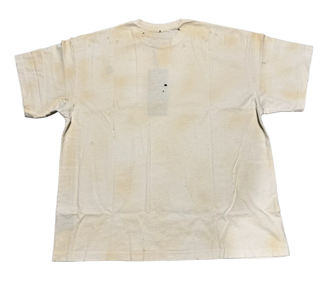 Satoshi Nakamoto 'Dirty White' Logo Dirt Tee