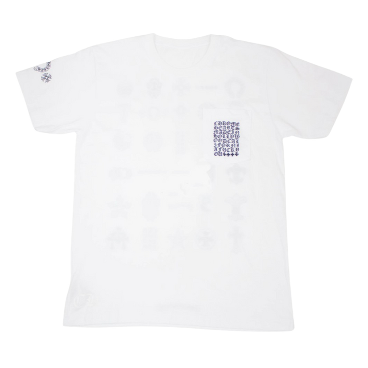 Chrome Hearts 'Multi Logo' White Pocket Tee