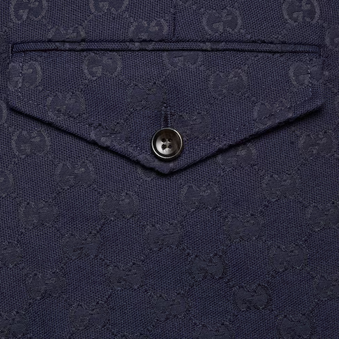 Gucci 'Navy' GG Canvas Pants