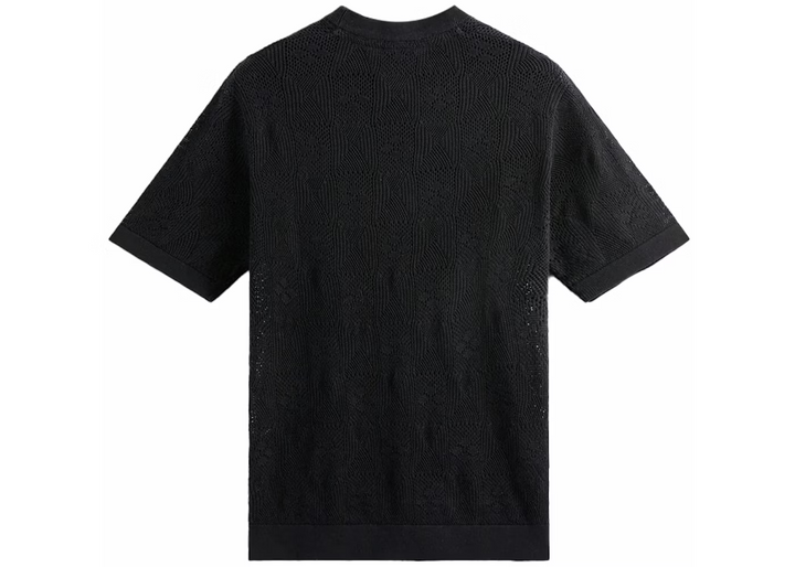 Kith 'Black' Tilden Knit Crochet Shirt