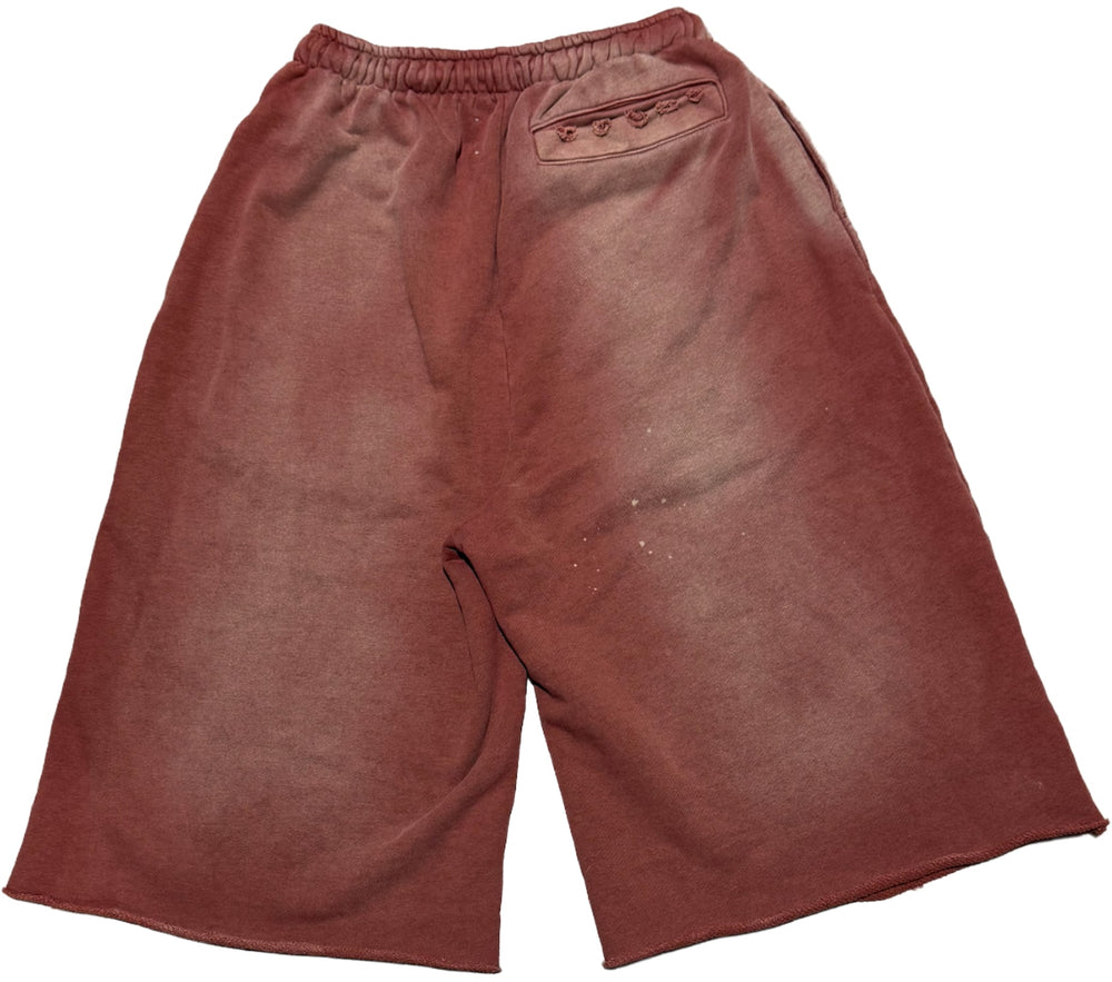 Satoshi Nakamoto 'Red' Drifter Studded Sweat Shorts