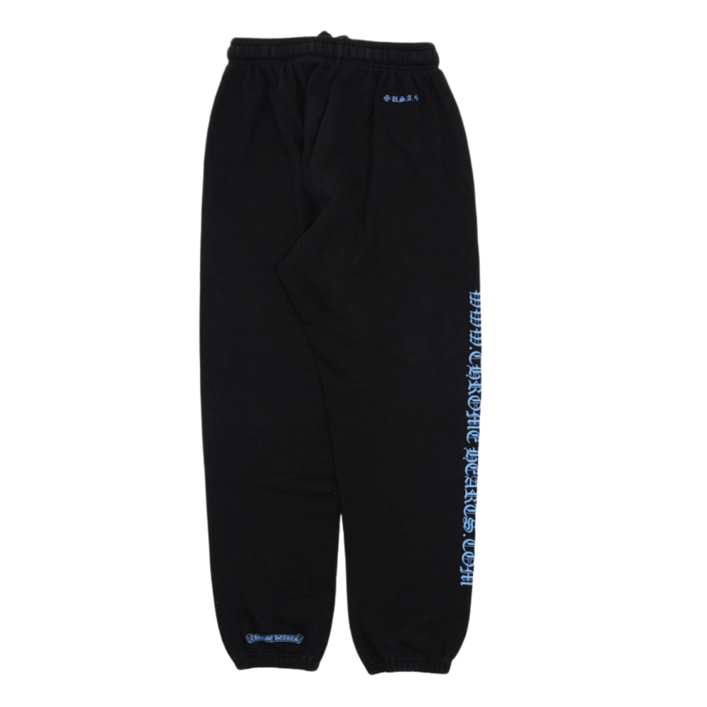 Chrome Hearts 'Online Exclusive Blue Horseshoe Script' Black Sweatpants
