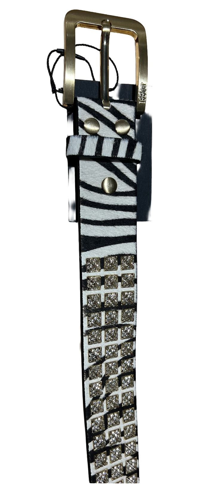 Bossi 'Gold on Zebra' Studded Belt