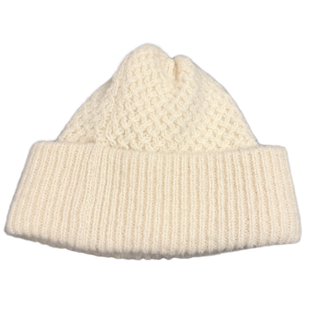 Chanel 'Cream CC Logo' Cashmere Knit Beanie