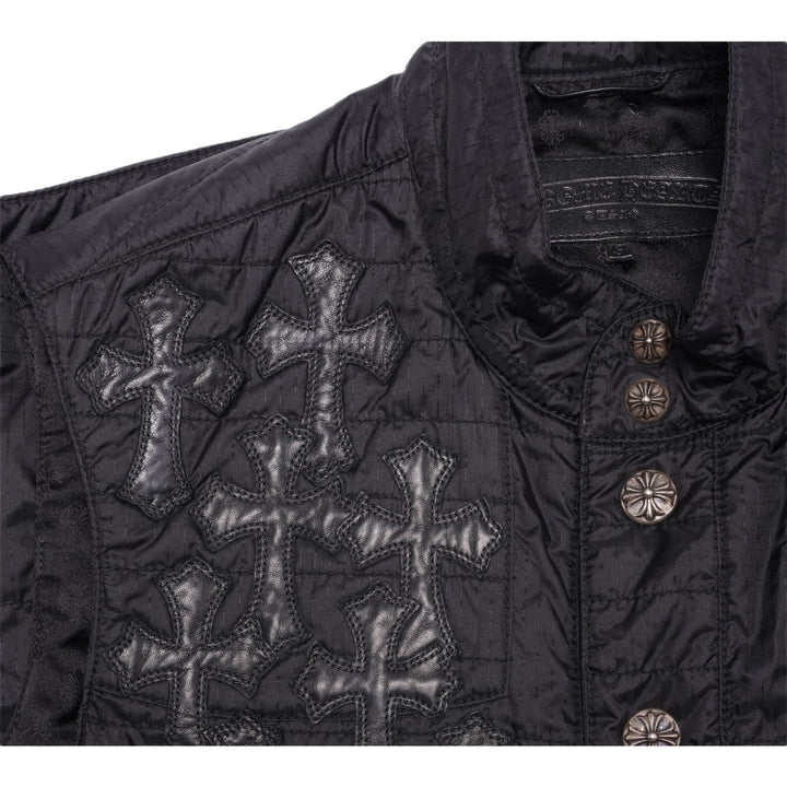 Chrome Hearts 'Flooded Cross Patch' Button Up Nylon Vest