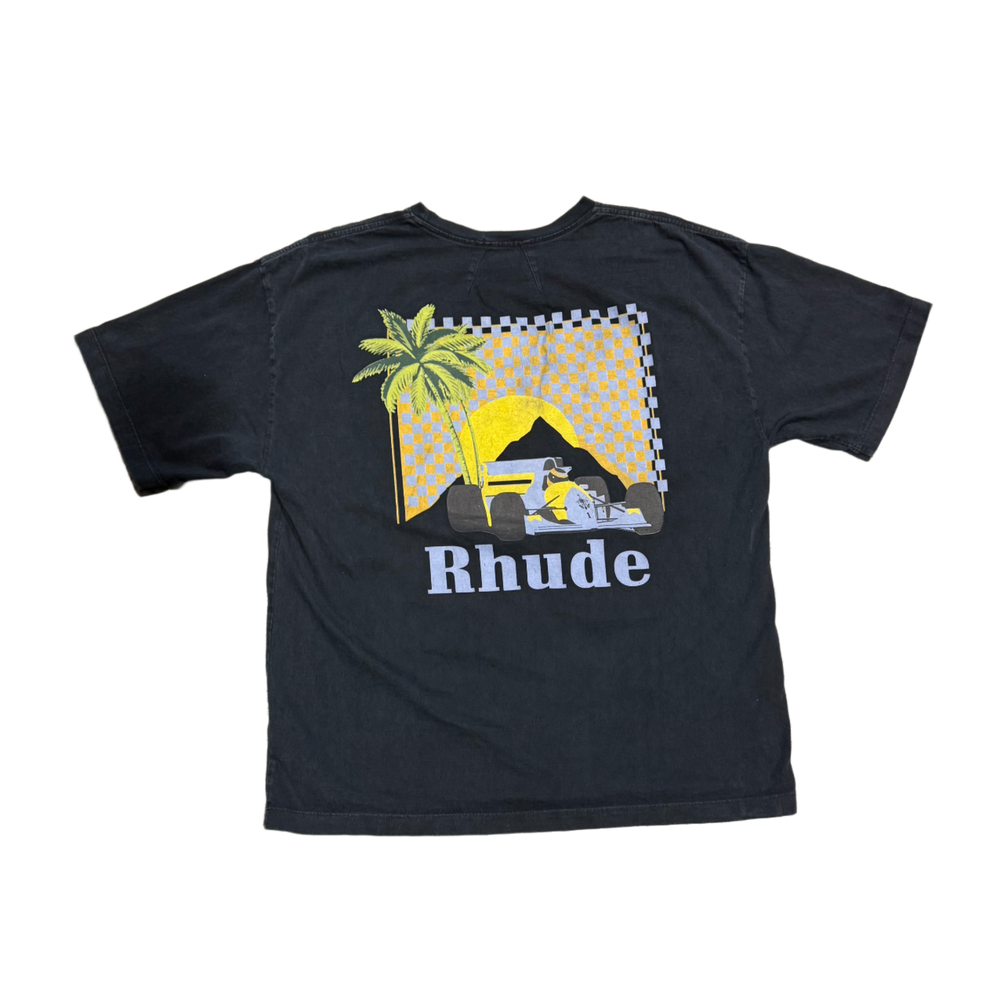 Rhude 'F1 Moonlight' Washed Black Tee